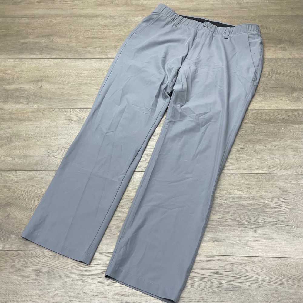 Under Armour Golf Pants Mens 36/30 Gray Tapered Leg Performance Chino Sport